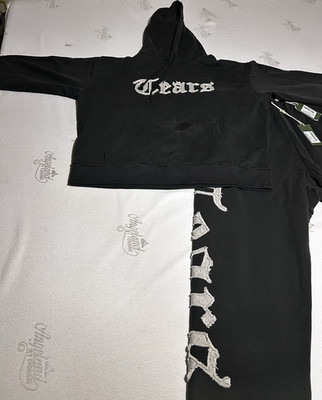 Denim Tears Charcoal Men's XL Sweatsuit Set Hoodie & Sweatpants Hooded Logo