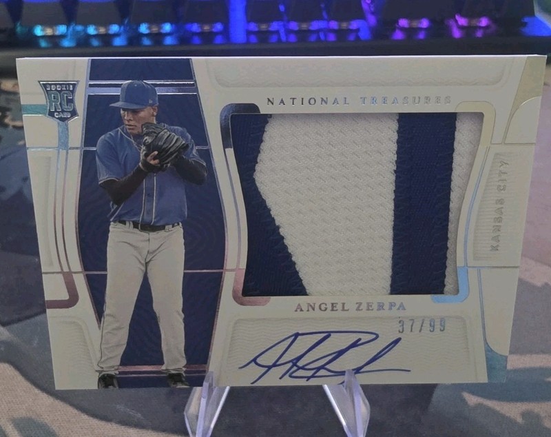 2022 Panini Angel Zerpa RPA 37/99 National Treasures Kansas City RC Auto Patch