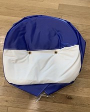 Universial Pan Seat Cover/Cushion - Blue White - Foam Padding