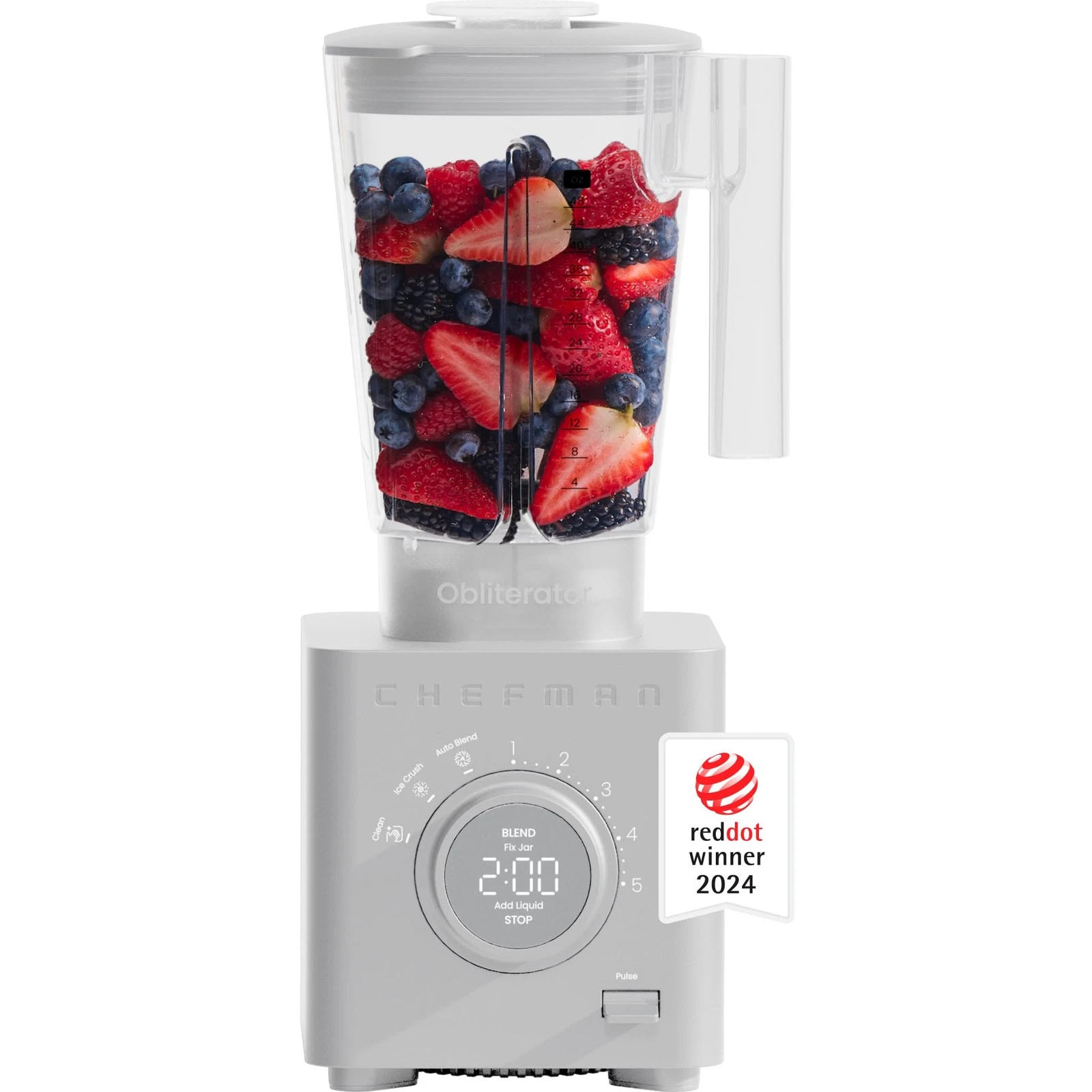 Chefman Obliterator 48 oz Countertop Blender for Smoothies, 1380W Motor