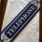 Vintage Phone Booth Telephone Advertising Sign Bell Systems Porcelain Enamel