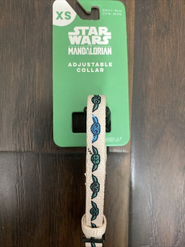 Sassy Woof Star Wars Mandalorian Baby Yoda Grogu Dog Collar Size X SMALL 7-9.5IN