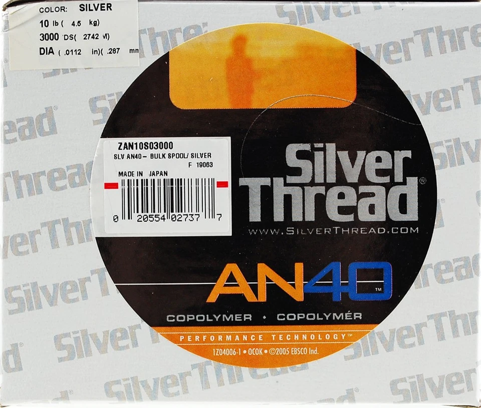 HILO DE PLATA AN40 LÍNEA DE COPOLÍMERO A GRANEL 3000YD ZAN10S03000 PLATA 10LB BM1451 Foto 2 de 2
