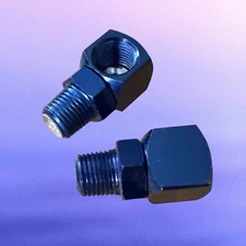 2x 90 Degree Blue Aluminum 1/8” NPT 90* Elbow Fitting 2 Paintball :: READ ::