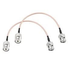 2 Pcs 6" BNC Male to UHF SO239 Female Connectors  For GPS  Devices