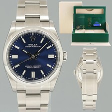 2024 NEW PAPERS Rolex 126000 Oyster Perpetual 36mm Blue Dial Watch Box