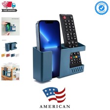 Elegant Blue Wall Mount Phone Holder Organizer No Drilling Required