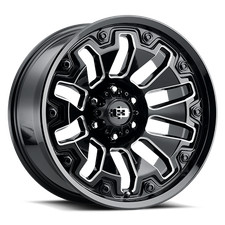 18x9 Vision 362 Armor Gloss Black Milled Spoke Wheel 5x4.5 12mm