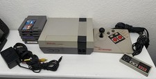 Nintendo NES-001 Console Bundle OEM Controller 6 Games Cables Tested Working