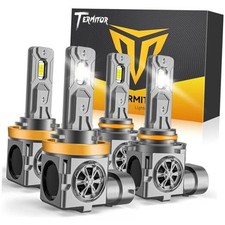 H11 9005 LED Bulbs Combo, 140,000LM Ultra Brightness, 6500K Cool H11  9005 Pro