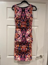 Nicole Miller Abstract Floral Bodycon Dress | UK 10 (US 6)