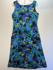 Erika Navy Blue Floral Maxi Dress Boho Summer Vacation Style (Women Size Medium)