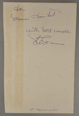Autogramm US Schriftsteller M. Stanton Evans um 1975 (136249)