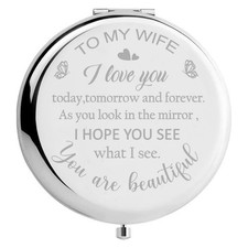Valentines Day Mirror Gifts for Her Wife, Gift for Wife from Husband to My Wi...