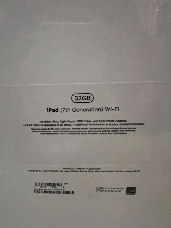 Apple Ipad 7th Generation Wi-Fi 32GB, 10.2 Gold Factory Sealed, New - Image 3 of 4