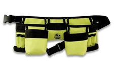 Graintex CD2192 11-Pocket Tool Apron – Lime Green Rip-Stop Canvas for Trades