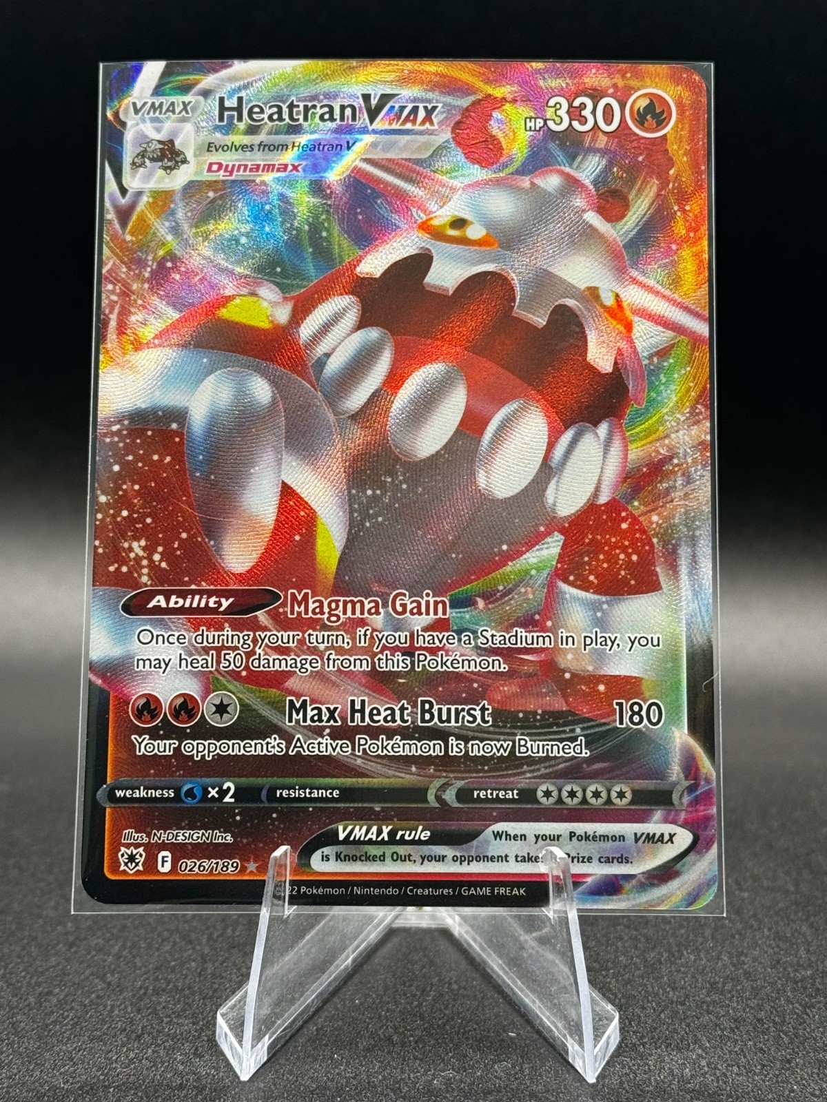 Heatran VMAX 026/189 Swsh10: Astral Radiance Holo Pokemon TCG