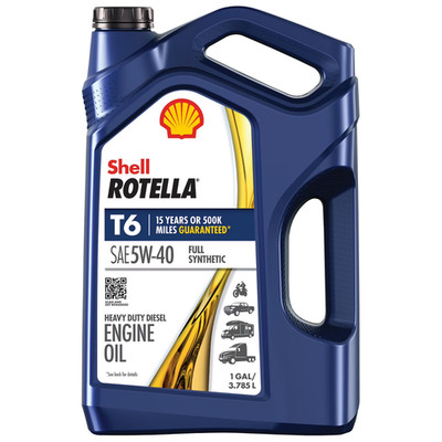 Rotella Shell 5W40 Syn Gal Diesel Motor Oil - 1 Gal, For High Mileage & Diesel