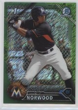 2016 Bowman Chrome Prospects Green Shimmer Refractor 16/99 John Norwood g7z