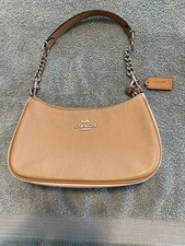 Coach CA173 Teri Shoulder Bag In Colorblock IN Silver Sandy Beige Multi