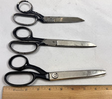 Vtg Wiss Scissors Shears 7  8  9  USA CB9 Pinking / Inlaid 38 / Trimline 427