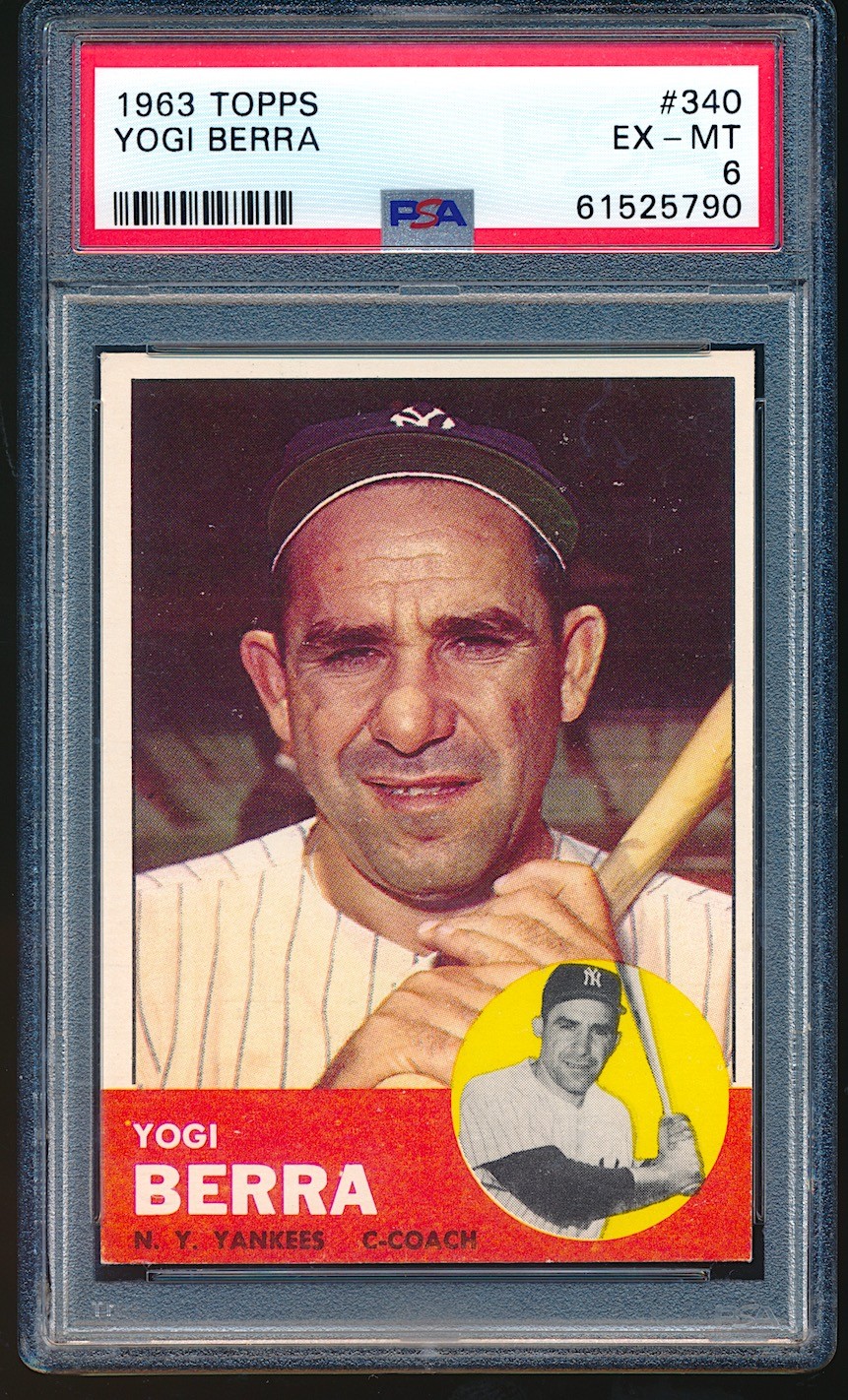 1963 Topps Yogi Berra #340 PSA 6 + high end