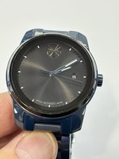 Movado Bold Verso Men's Blue ION PVD Stainless Black Dial Quartz Watch 3600864