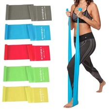 5 Pcs Professional Resistance Bands Latex Free Pilates Band Work Out Bands