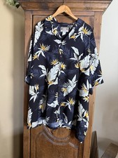 VTG Kalaheo Birds of Paradise Magnum PI Men's 3XL Black Hawaiian Shirt USA MADE