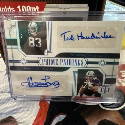 2023 Panini National Treasures Auto Howie Long Ted Hendricks 1 Of 1 Raiders 1/1