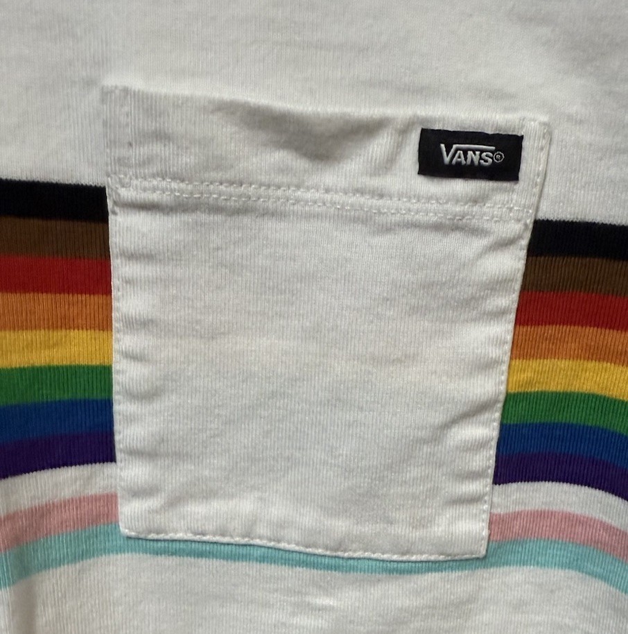 VANS RAINBOW PRIDE S-S KNIT TEE SHIRT LGBTQ+LIMITED EDITION US SIZE SMALL NWOT thumbnail 4