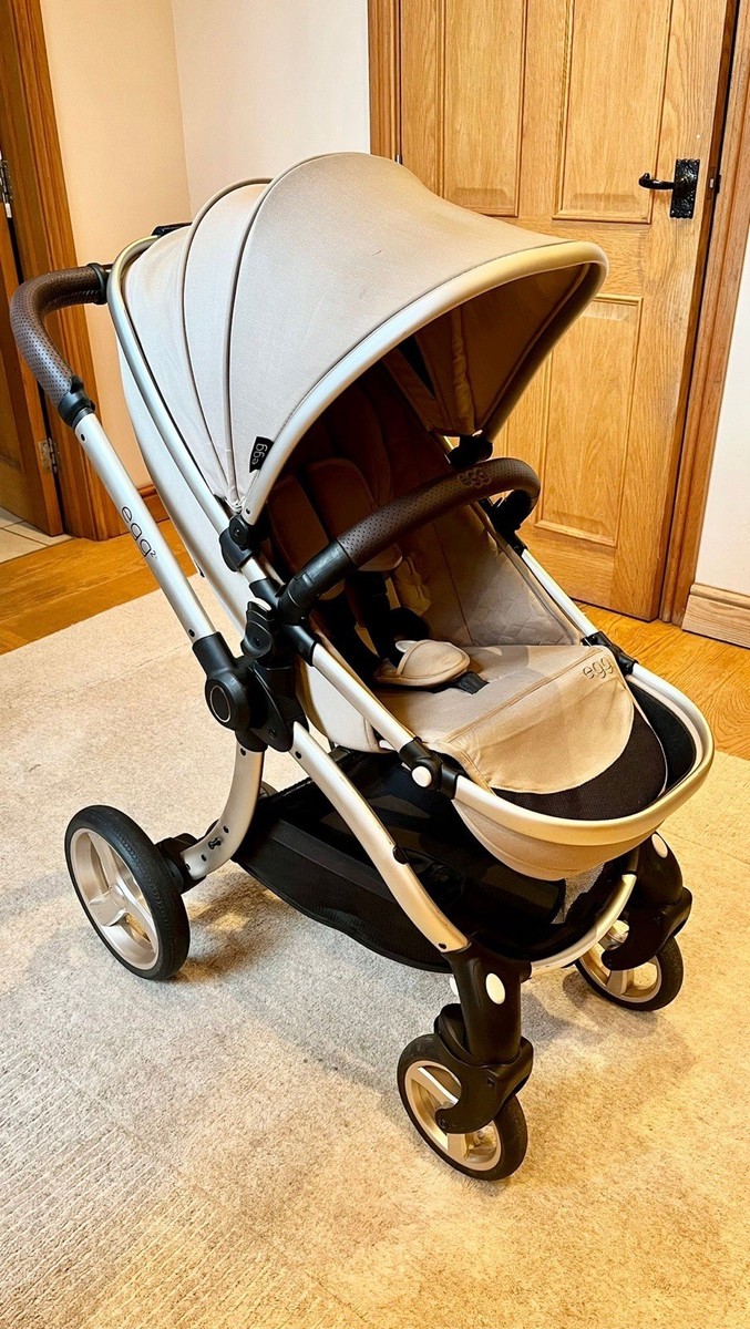 Egg Feather Pram with Stroller, Foot Muff, and Pram Liner