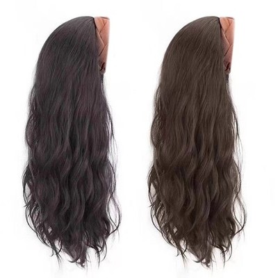 Fashion Curly Wigs Hairhoop HighSkull Wigs Headband Long Curly Hair Extensions