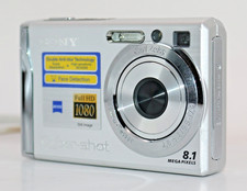 Sony Cyber-shot DSC-W90 8.1MP Digital Camera Tested Clean w/ Battery Charger