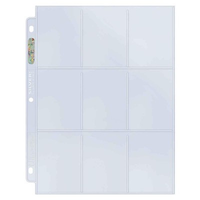 Ultra PRO 100 Ct 9 Pocket Silver Series Sleeves Protector Holder Organizer