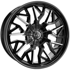 VCT Cyclone 20x8.5 5x115/5x120 +40mm Black/Machined Wheel Rim 20" Inch