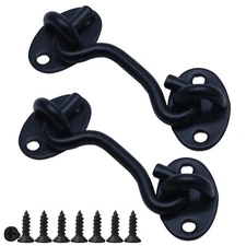 4 Inch Stainless Steel Cabin Hook Latches Sliding Door Lock 2 Pack Silver