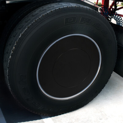 Flat Aero Rear Axle Cover Kit w/ 33mm Thread-On Lug Nut Covers - Matte Black
