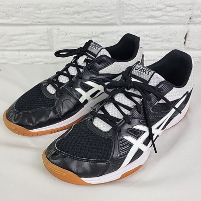 ASICS Upcourt 3 Volleyball Shoes Womens Size 10 Black White Lace Up 1072A031