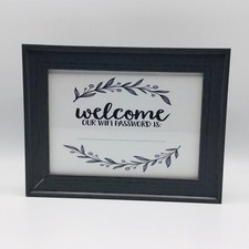 WIFI Password Photo Frame Guest 5 x 7 Rustic Farmhouse Decor Home Office Rental