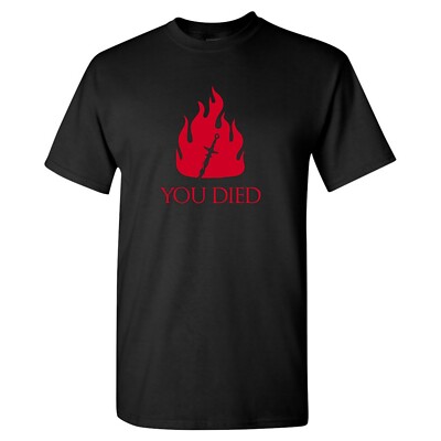 You Died - Game Over Praise the Sun Gaming Loot Adult Mens T Shirt