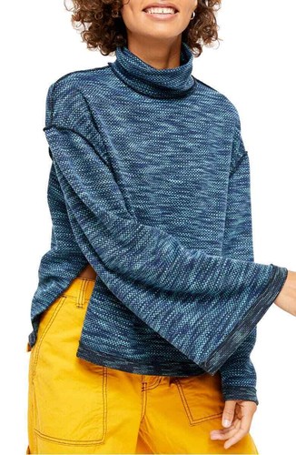 Free People Sunny Days Rollkragen Pullover blau Overboard Kombi XS S - Bild 1 von 3