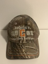 Youth Size Cabela  s 1961 Legendary Outfitter Camo Baseball Cap Hat Adjustable