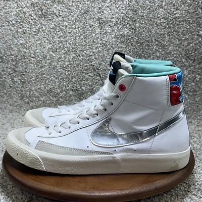 Nike Blazer Mid '77 GS White Silver Shoes Youth Size 6.5 / Womens 8 DQ7773-100