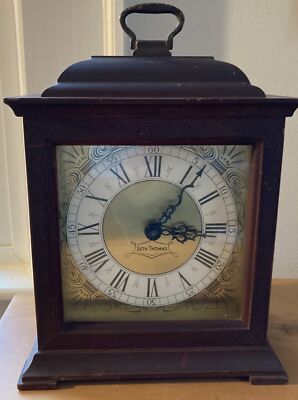 Vintage Seth Thomas 8 Day Exeter Mantle Clock # E538-002 Ct, USA
