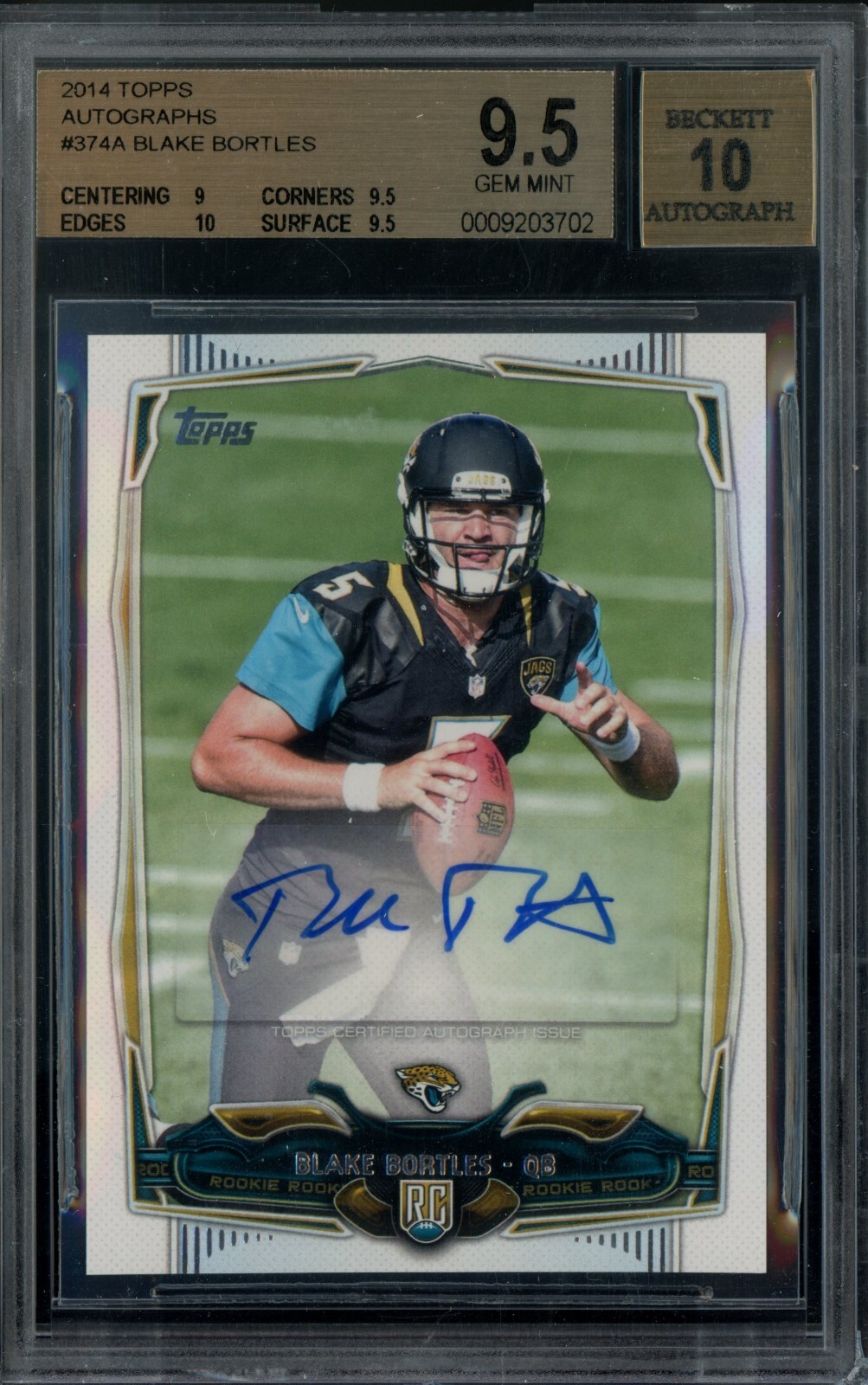 Blake Bortles Topps Platinum Rookie Autograph #30 Pulsar Refractor
