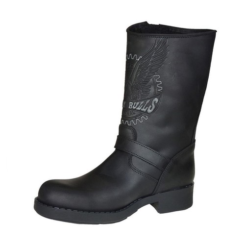 Boots Biker Leather Embroidered Size 38 
