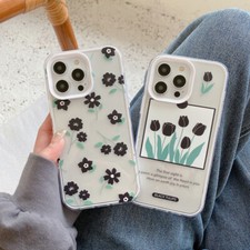 For iPhone 15 14 13 Pro Max 12 Pro 11 Simple Flower Pattern Phone Case Cover