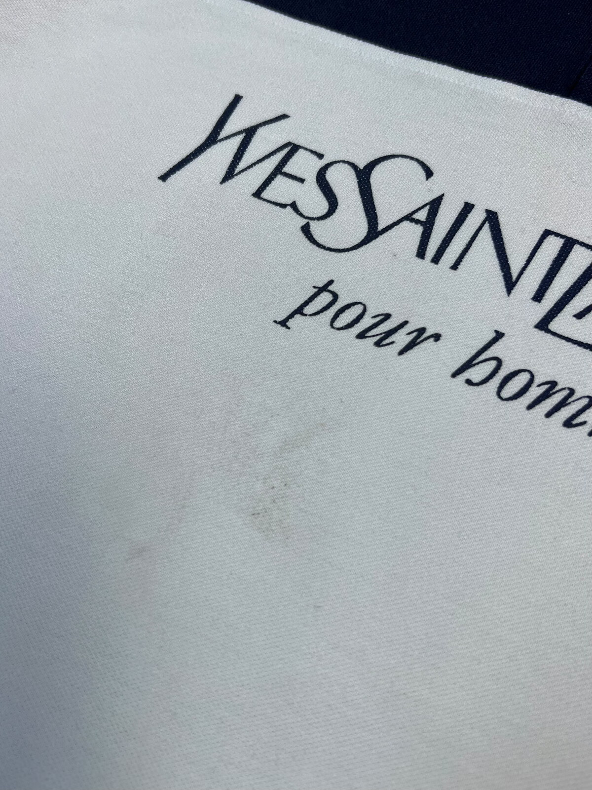 Polo da uomo vintage Yves Saint Laurent grande logo taglia M