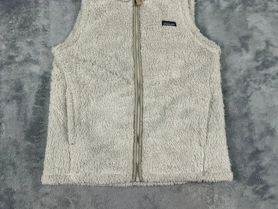 CHALECO NIÑA PATAGONIA LOS GATOS EXTRA GRANDE (14) BLANCO POLAR CREMALLERA COMPLETA CUELLO SIMULADO Foto 3 de 4